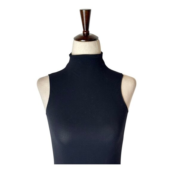 Commando Bodysuit Women OS Black Ballet Mock Neck Sleeveless Balletcore Intimate - Picture 5 of 10